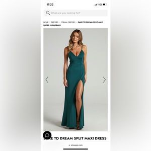 Showpo Emerald Green Maci Dress